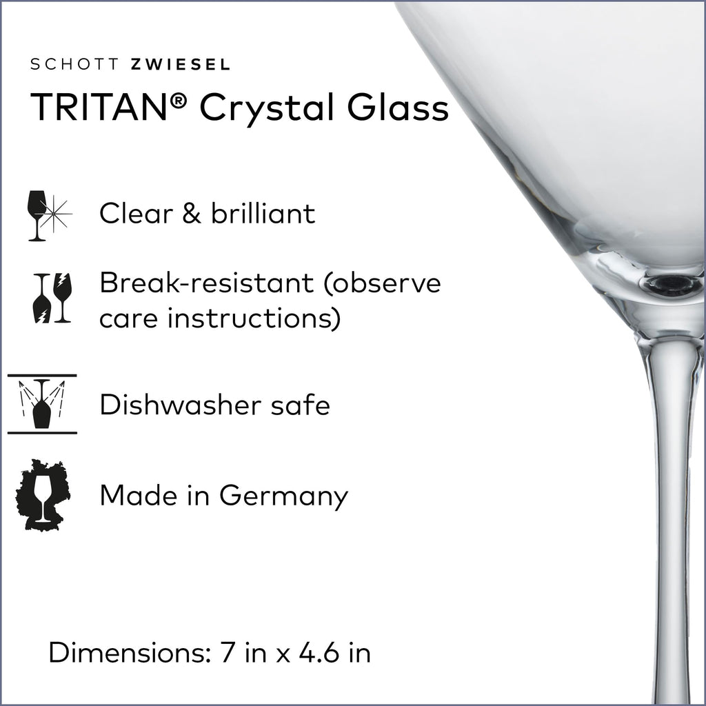 Martini Glass Set of 6 Dishwasher-Safe Tritan Crystal 8.5 Ounce T182