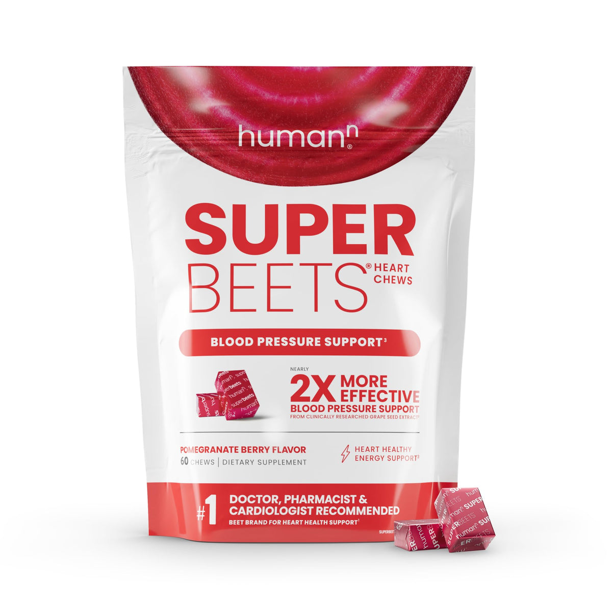 SuperBeets Heart Chews & SuperBerine Capsules H17431