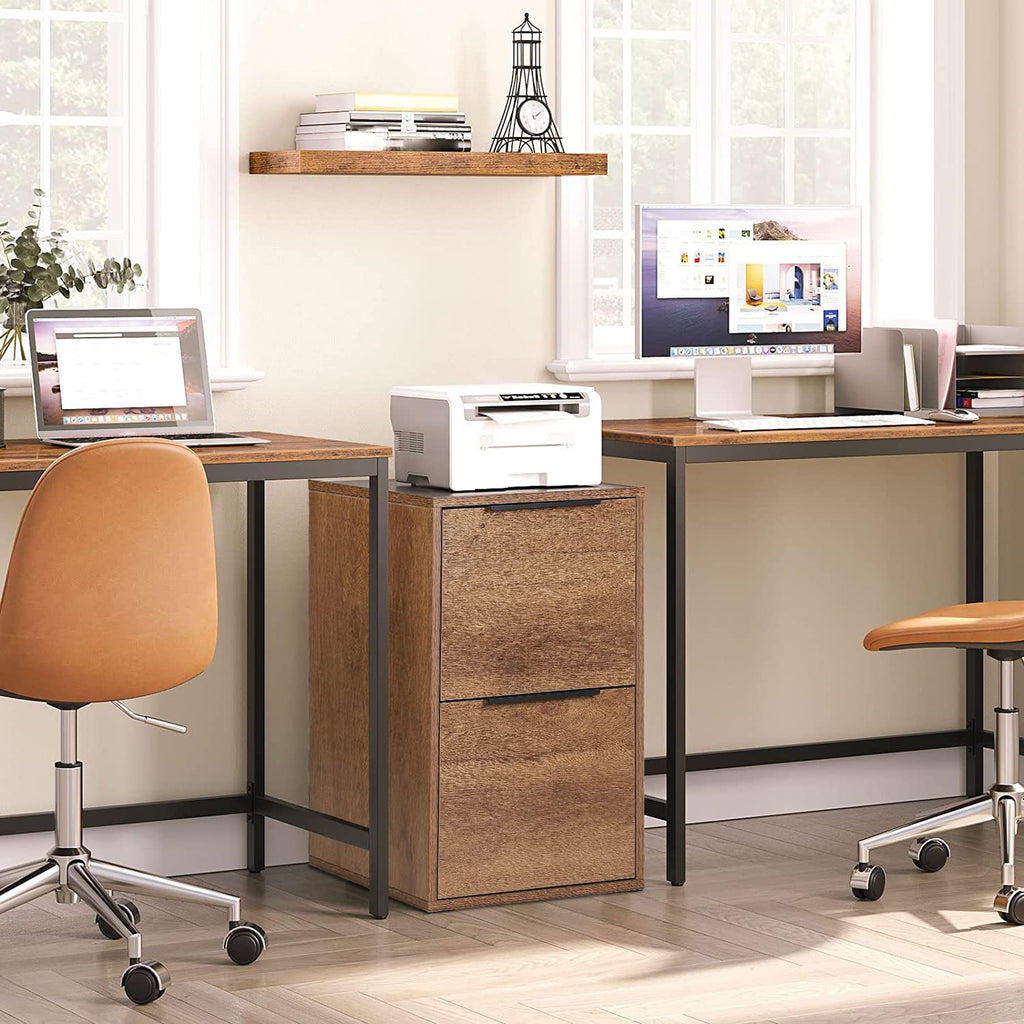2 Drawer Wood File Cabinet with Hanging Bars U590003