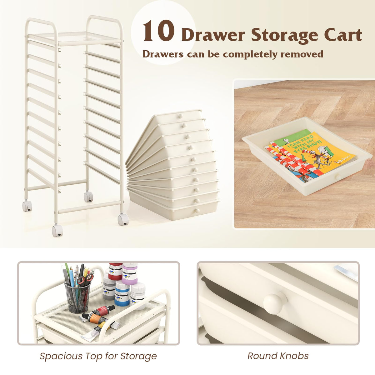10 Drawer Storage Cart V940856