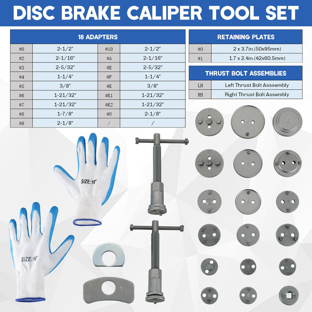 Heavy-Duty Disc Brake Caliper Tool Kit 24pcs R417418
