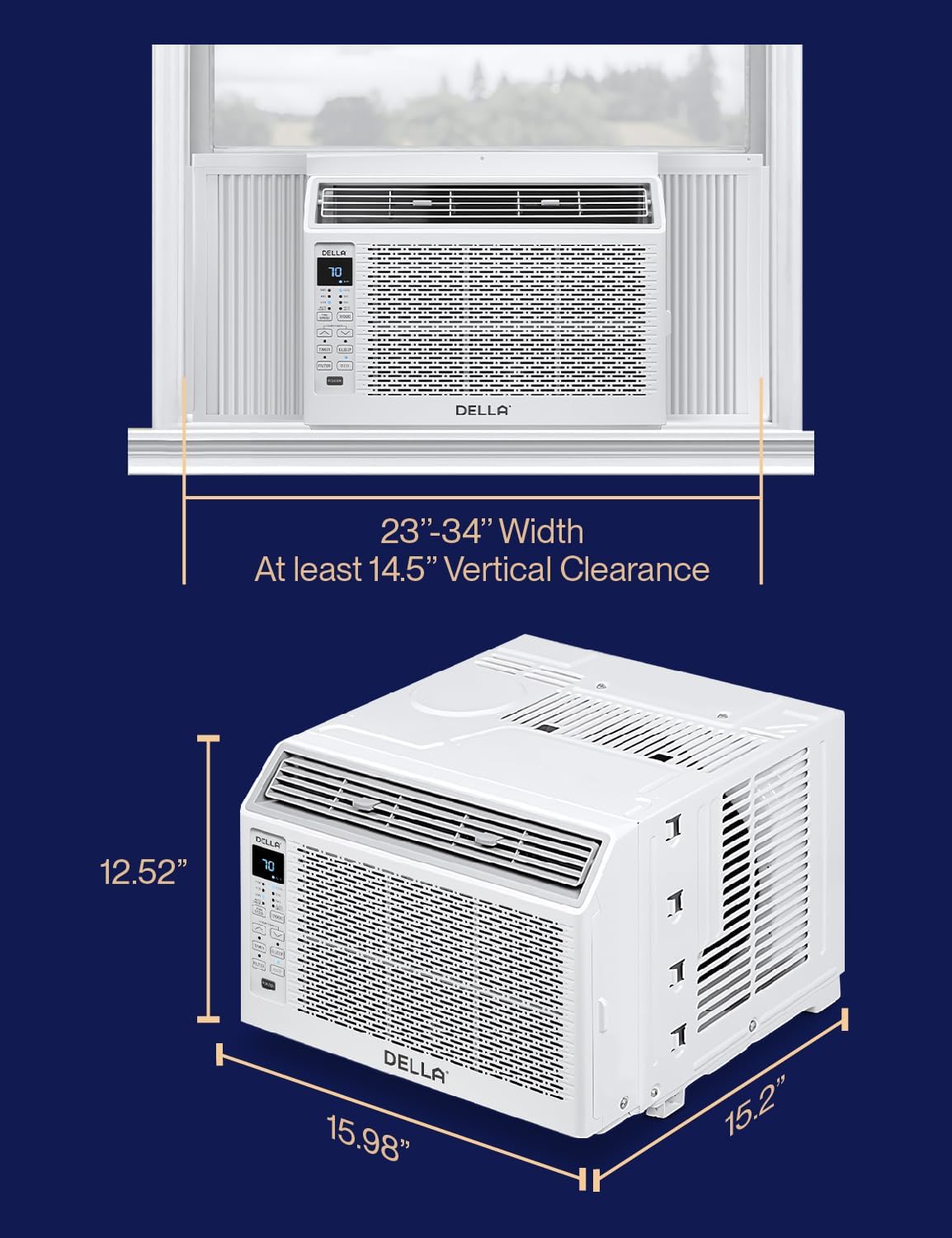 6000 BTU Window Air Conditioner with Dehumidifier and Fan O2069