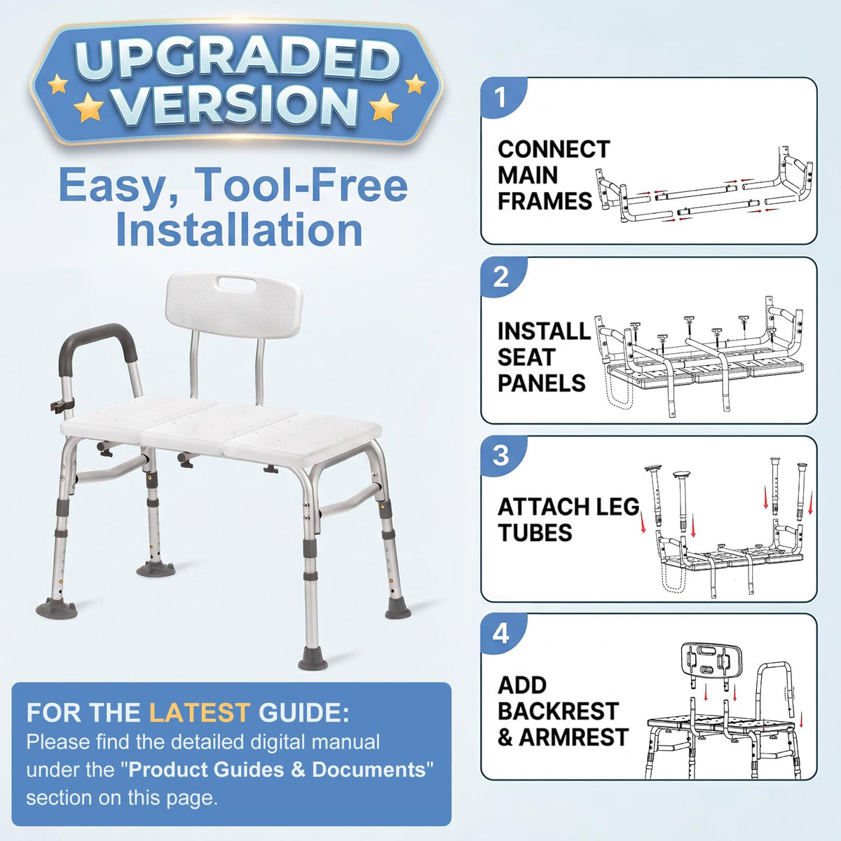 Tub Transfer Bench & Shower Chair J549639