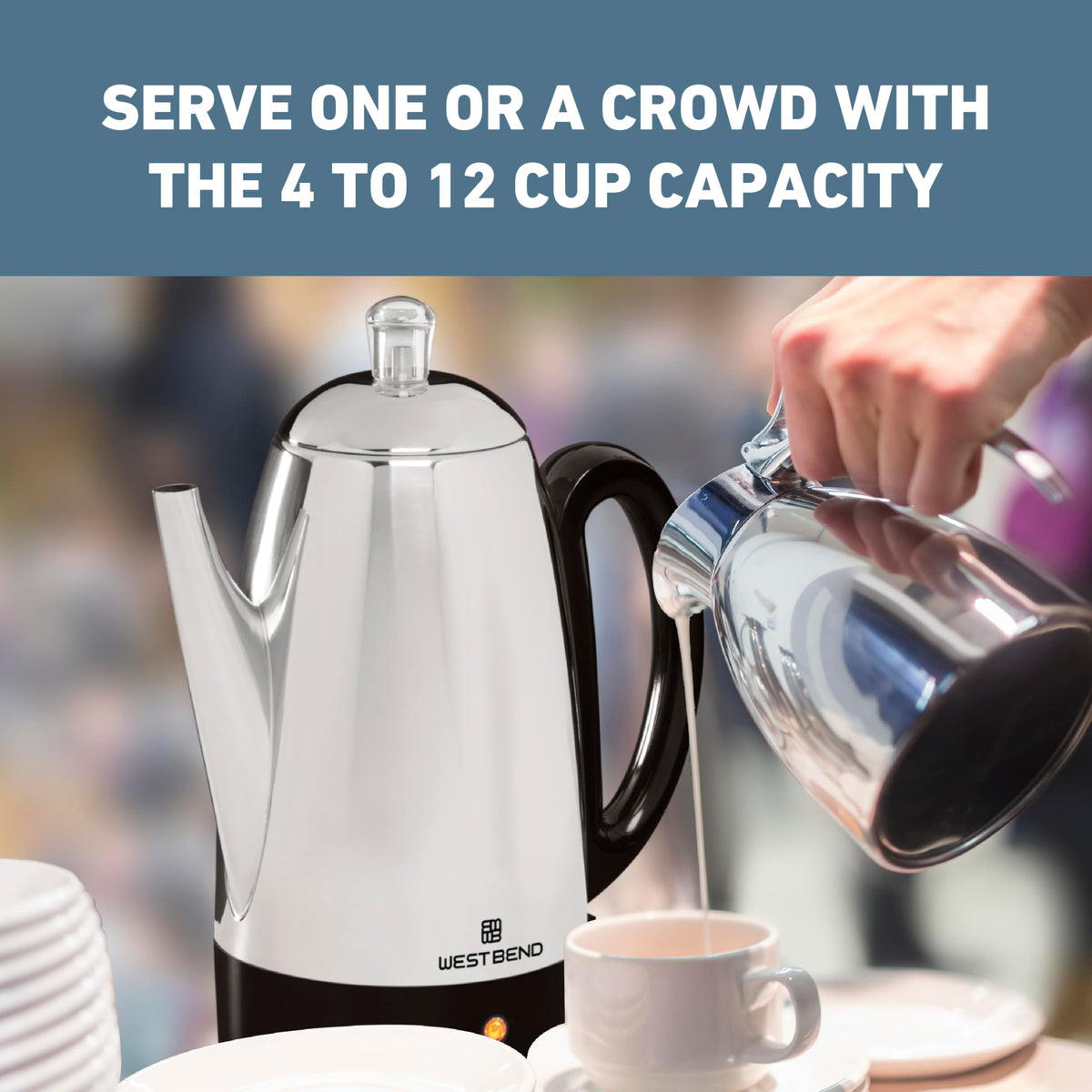 12-Cup Stainless Steel Electric Percolator Coffee Maker Z210