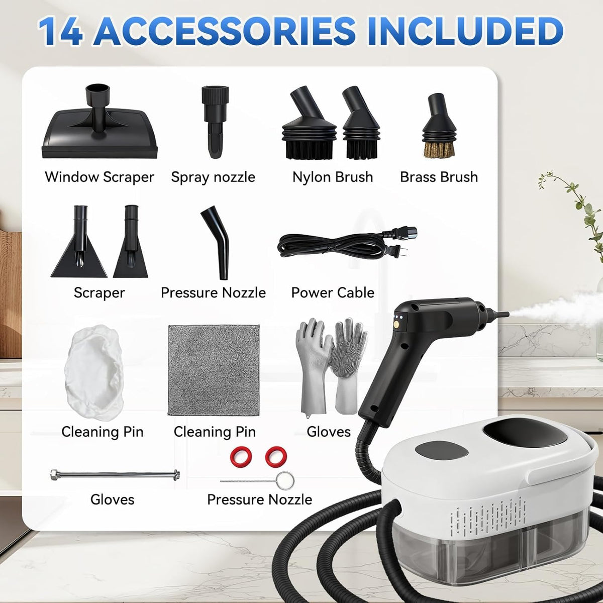 2500W High-Pressure Steam Cleaner H478