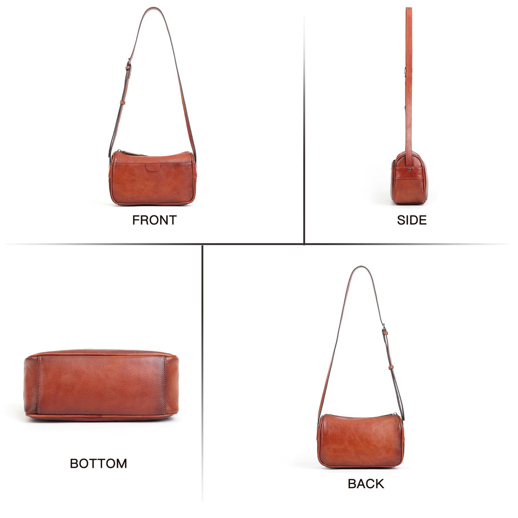 Genuine Leather Crossbody Bag X2433