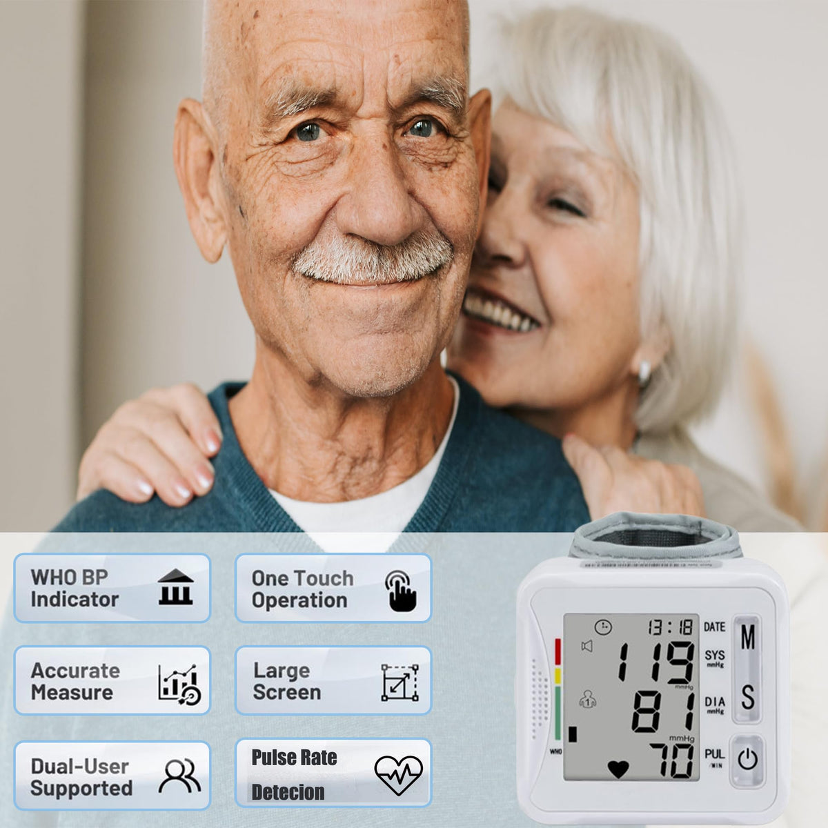 Wrist Blood Pressure Monitor with Carrying Case Y860395