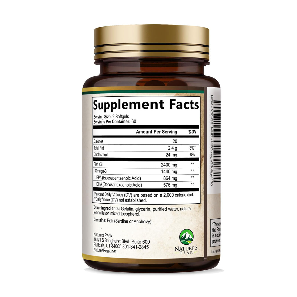 2400mg Omega 3 Fish Oil Softgels P7132