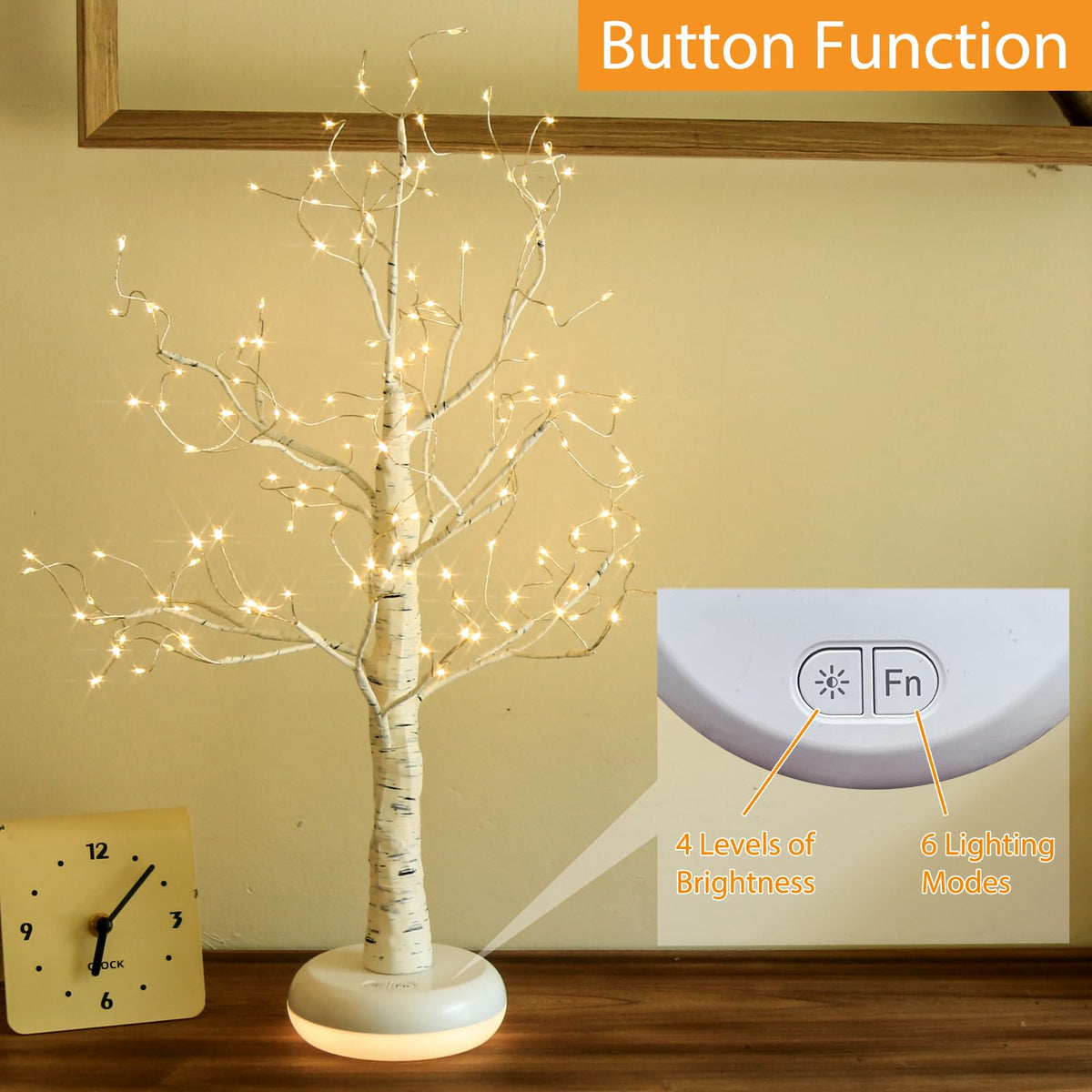 Birch Tree with Lights T225051