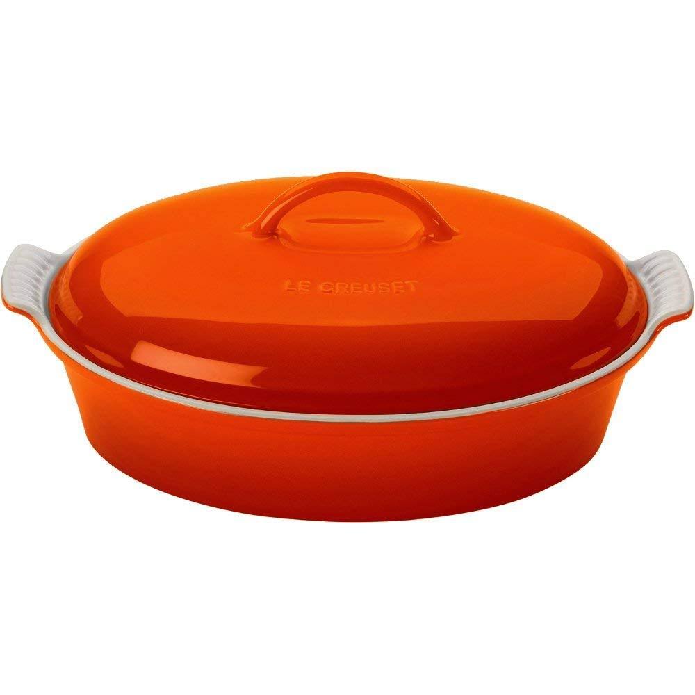 Stoneware 4-Quart Covered Oval Casserole N586