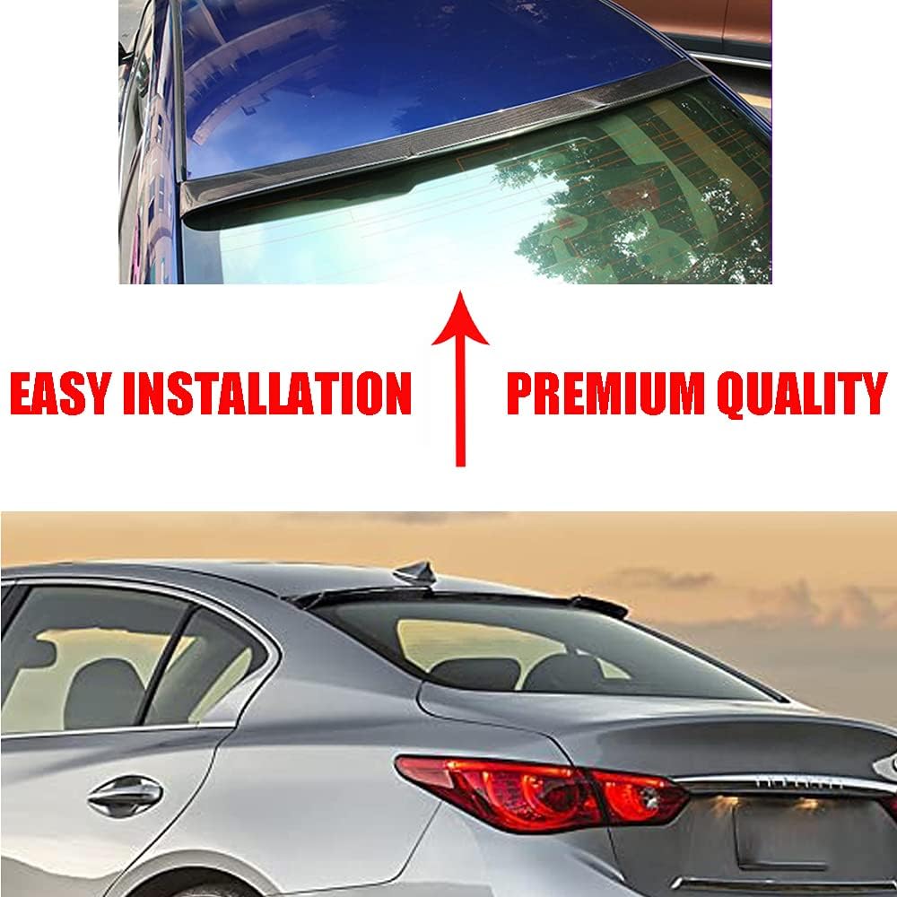 Rear Roof Window Spoiler Carbon Fiber Rear Top Spoiler Wing O6333