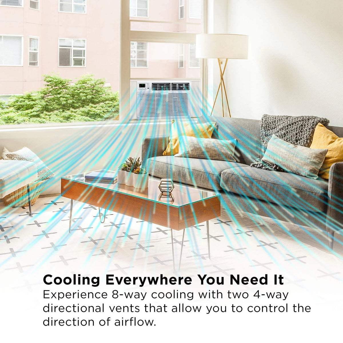 8000 BTU Smart Window Air Conditioner with Remote, White S903