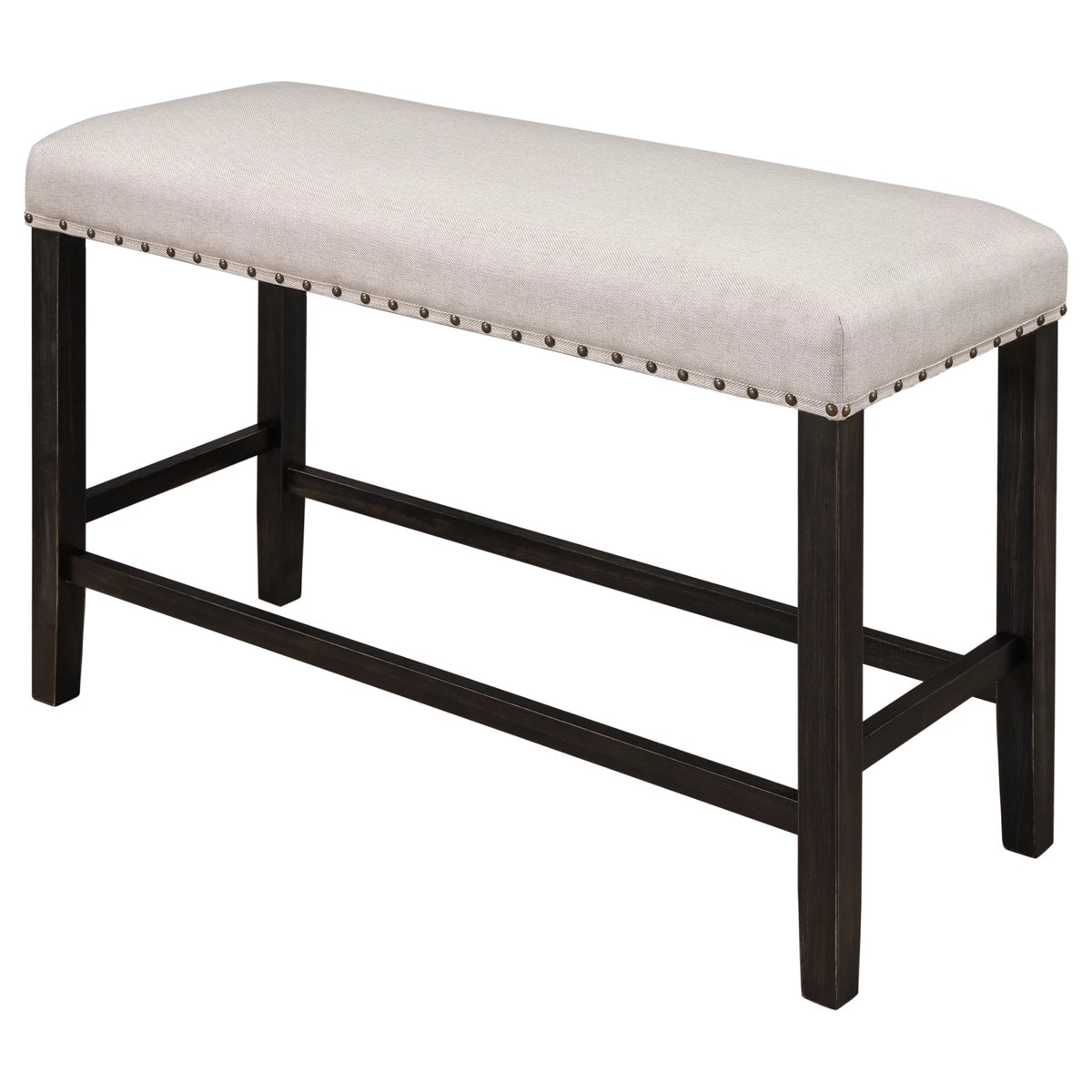 Rustic Wooden Upholstered Dining Bench W218577