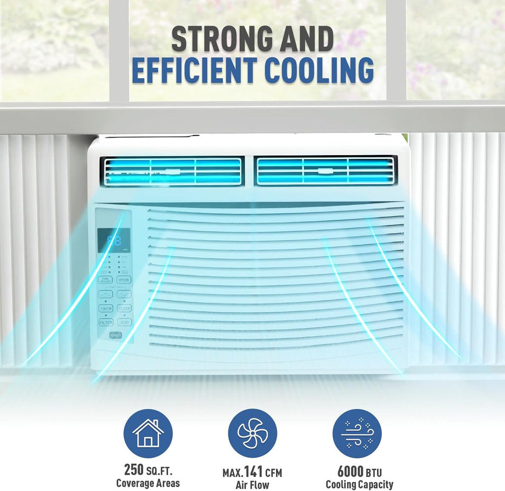 6000 BTU 115V Smart Window AC V422873