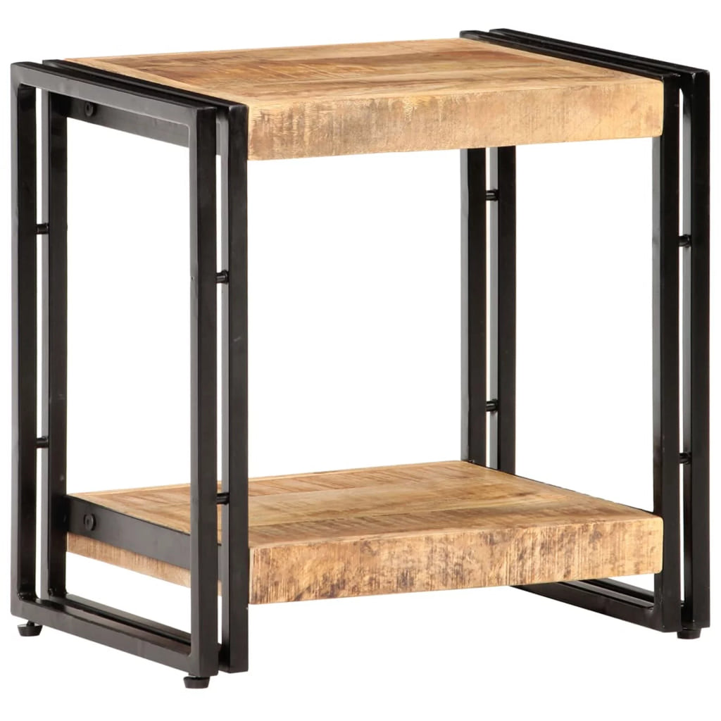 Side Table with Storage Shelf Mango Wood K138759