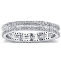 1 1/10 Ct Baguette & Diamond Eternity Ring Wedding Band F294