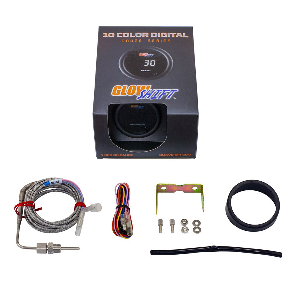 10 Color Digital 2200 F Pyrometer EGT Gauge Kit with Type K Probe L19660