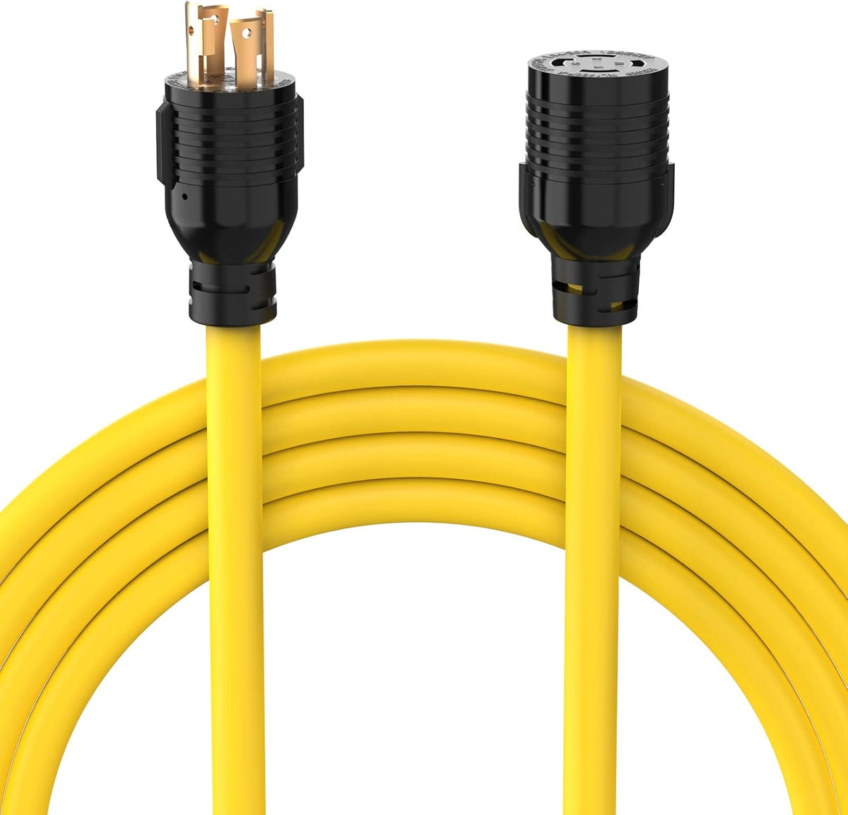 30A 125/250V 7500W Generator Power Extension Cord Nema L14-30P to L14-30R UL Listed 40 Feet Pack of 2 S127