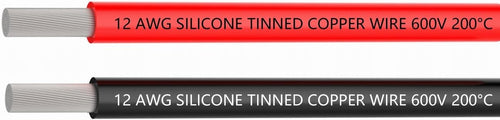 12 AWG Silicone Wire 70 feet Tinned Copper Stranded Wire High Temperature Resistance Pack of 2 W561104