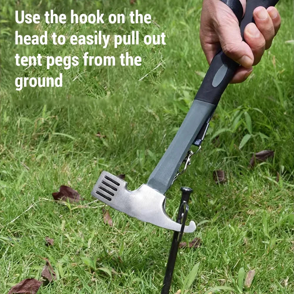 Steel Tent Stake Kit with Hammer T7044