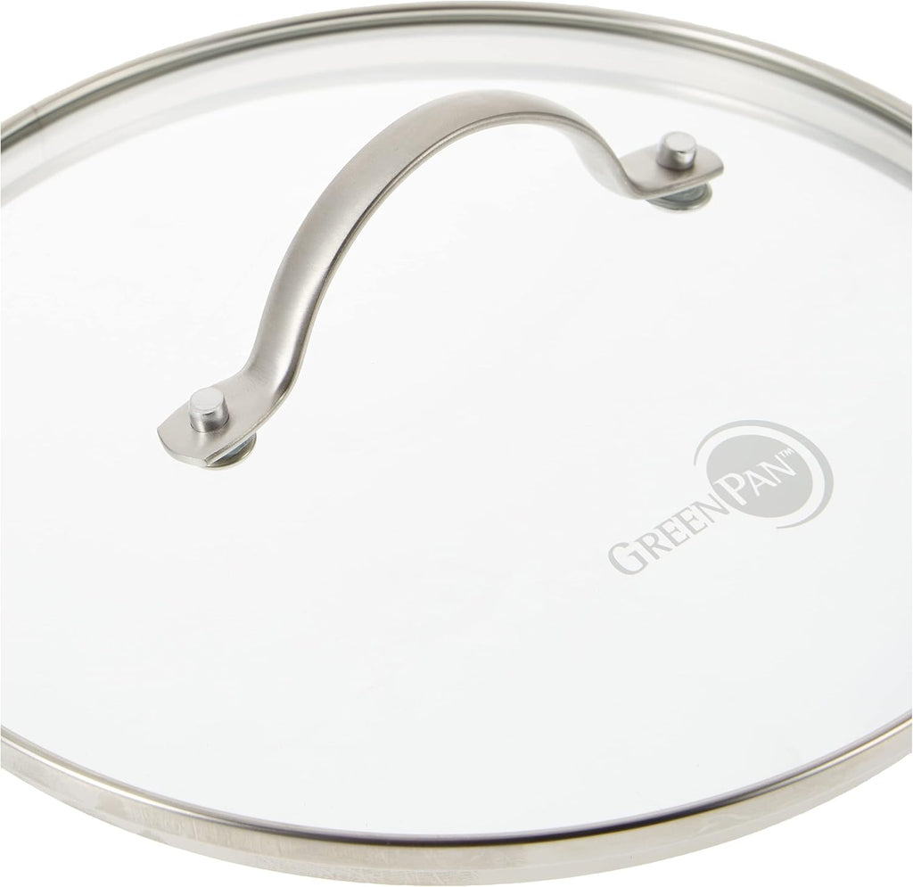 8" Hard Anodized Ceramic Nonstick Frying Pan with Glass Lid A689