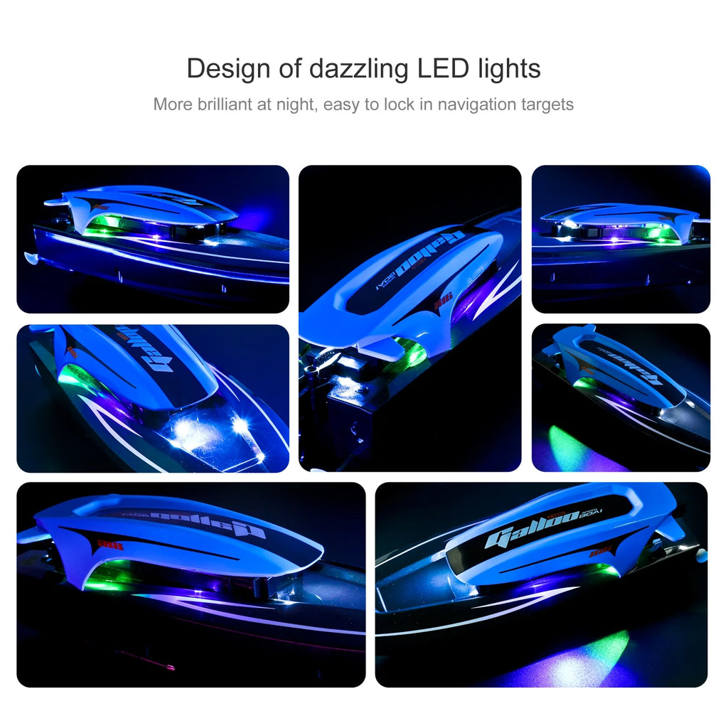 2.4G 20kmh Waterproof Remote Control Speed Boat with Dual Motor W3763