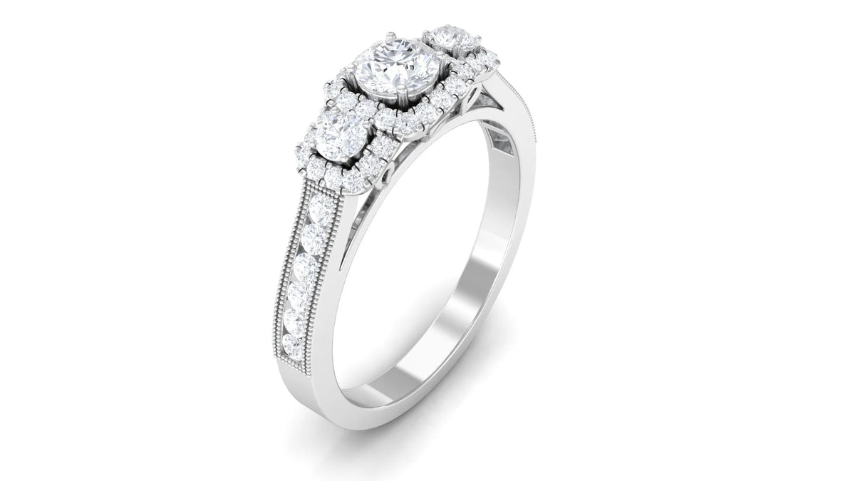Zircon Engagement Ring 925 Sterling Silver I406
