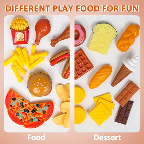 143Pcs Play Food Set with Storage Bag H4084