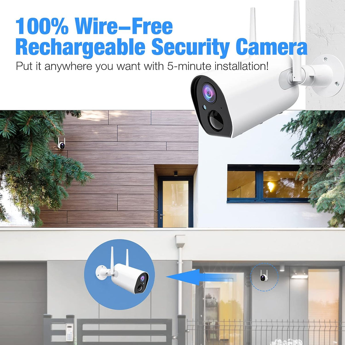 1080P Wireless Outdoor Security Camera with Night Vision Z600542