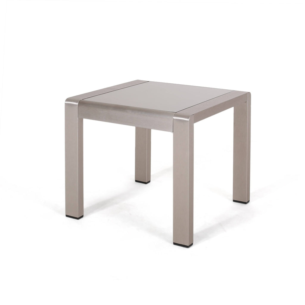 Gray Aluminum Patio Side Table D453