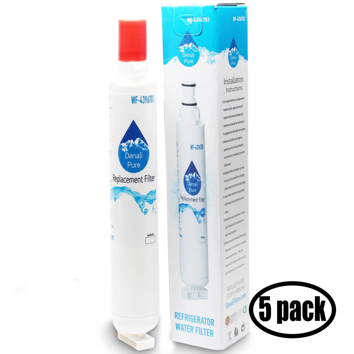 5-Pack Replacement Refrigerator Water Filter Cartridge T607290
