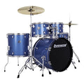 5-piece Complete Drum Set with 20-inch Bass Drum and Cymbals, Blue Sparkle Z160321
