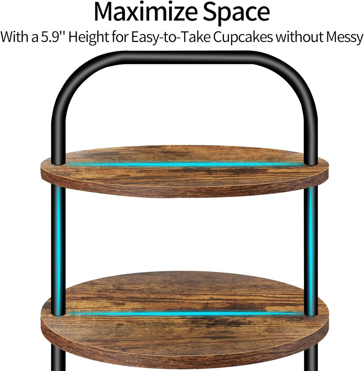 3 Tier Wooden Cupcake Stand L63644