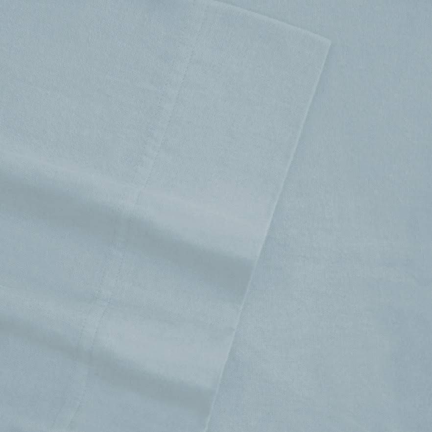 Pale Blue California King Flannel Sheet Set N500597