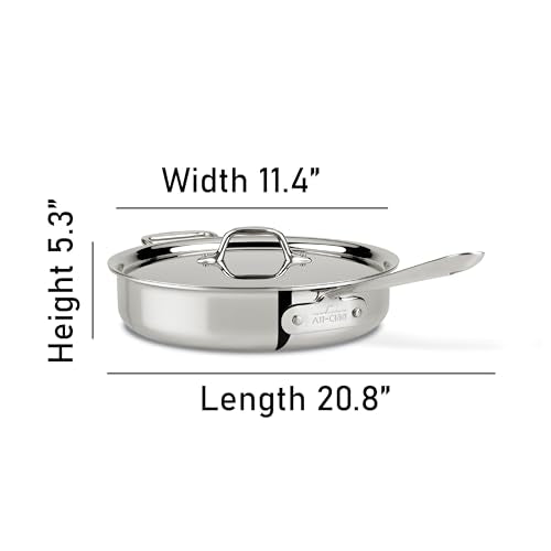 3-Ply Stainless Steel Sauté Pan 4 Quart N6196