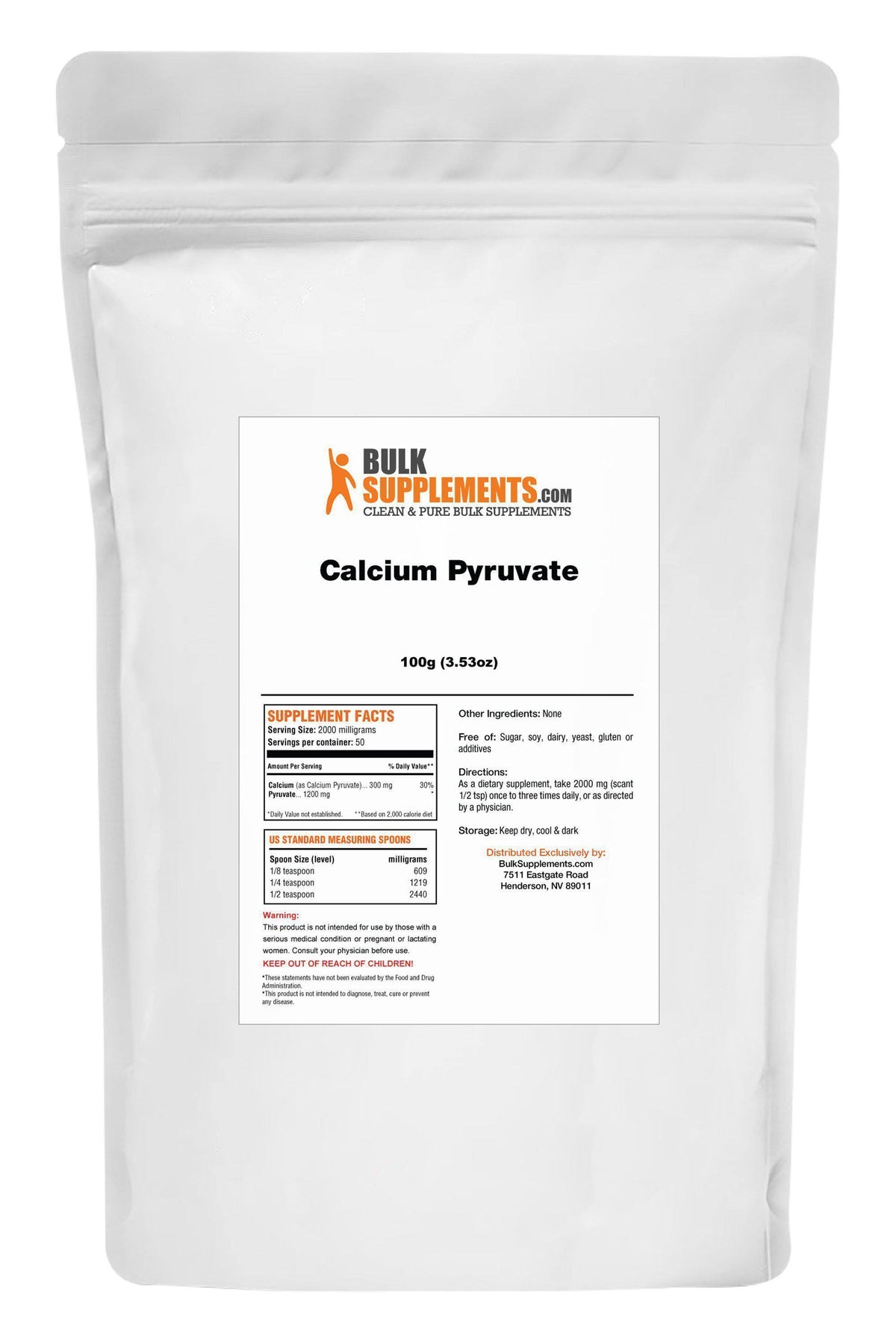 Pure Calcium Pyruvate Powder (5 Kilograms) O504233