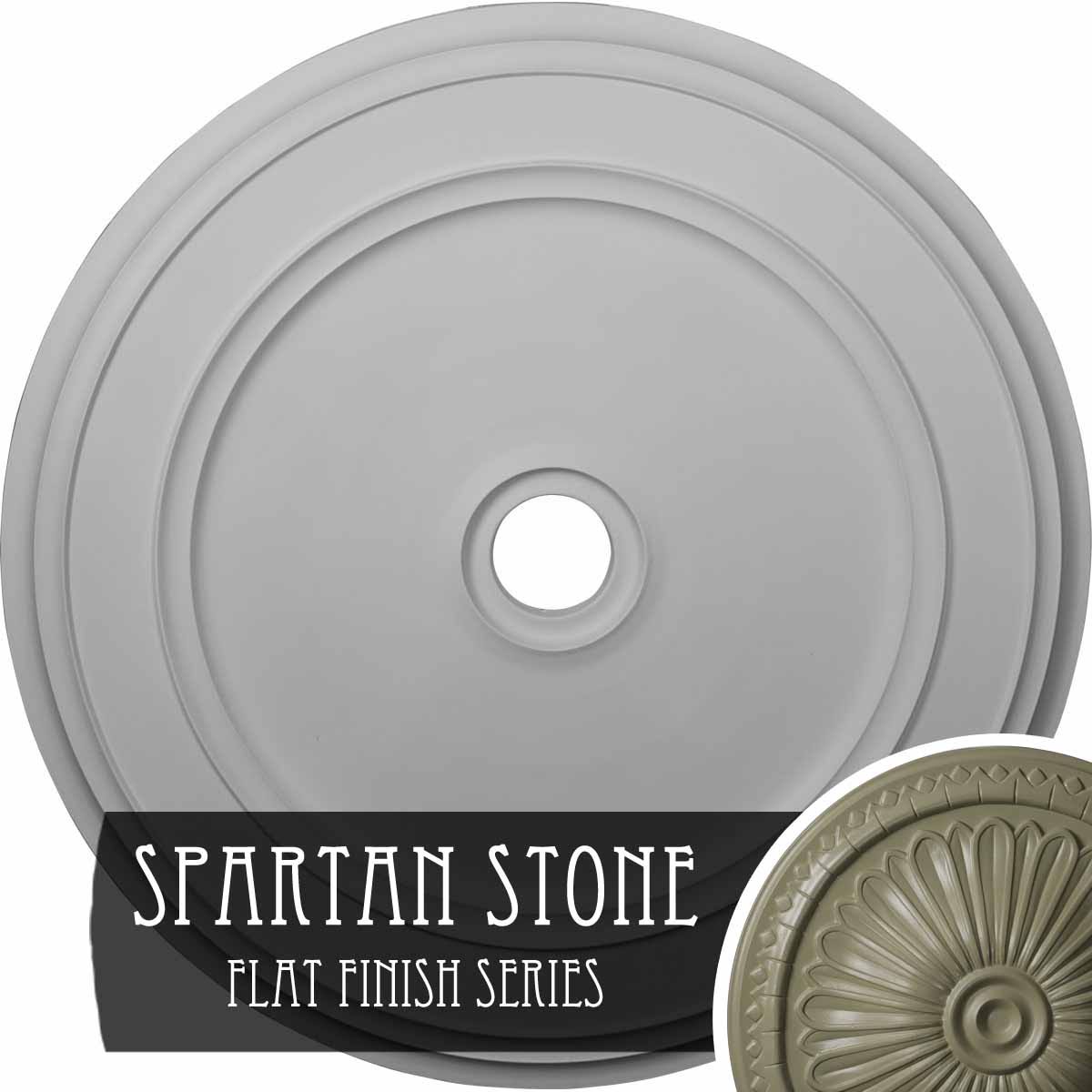 Classic Ceiling Medallion Hand-Painted Spartan Stone Q7026