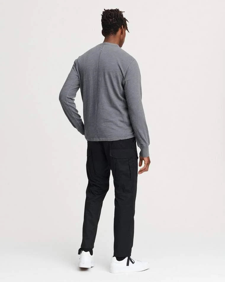 Grey Cotton Henley Y517