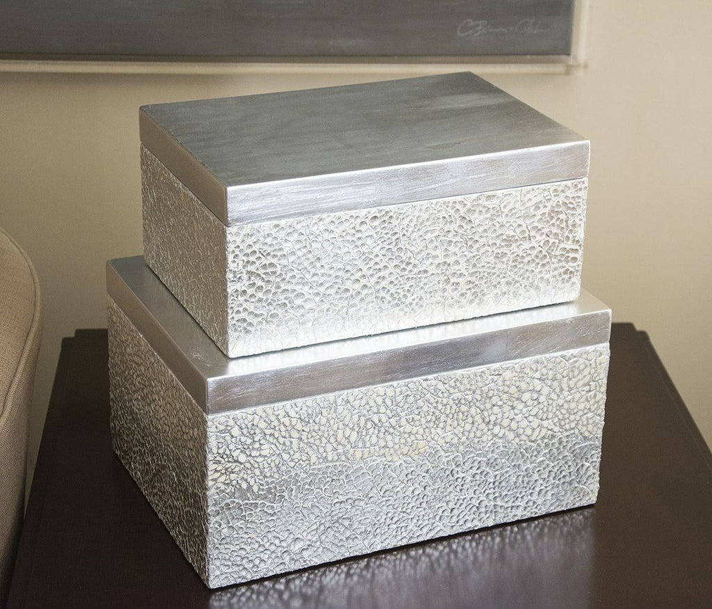 Silver Rectangular Boxes, Set of 2 K353426