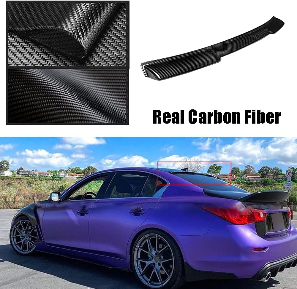 Rear Roof Window Spoiler Carbon Fiber Rear Top Spoiler Wing O6333