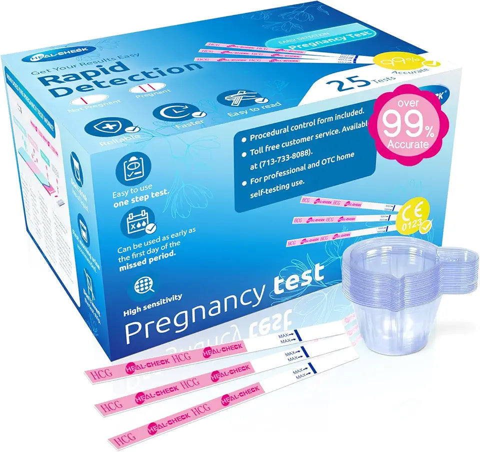 Pregnancy Tests with Cup, 25 Count D25324