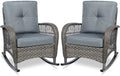 Outdoor Wicker Rocking Chair with Cushions U6658