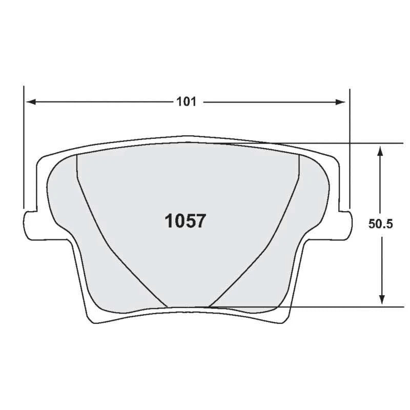 Carbon Metallic Rear Disc Brake Pads T6856