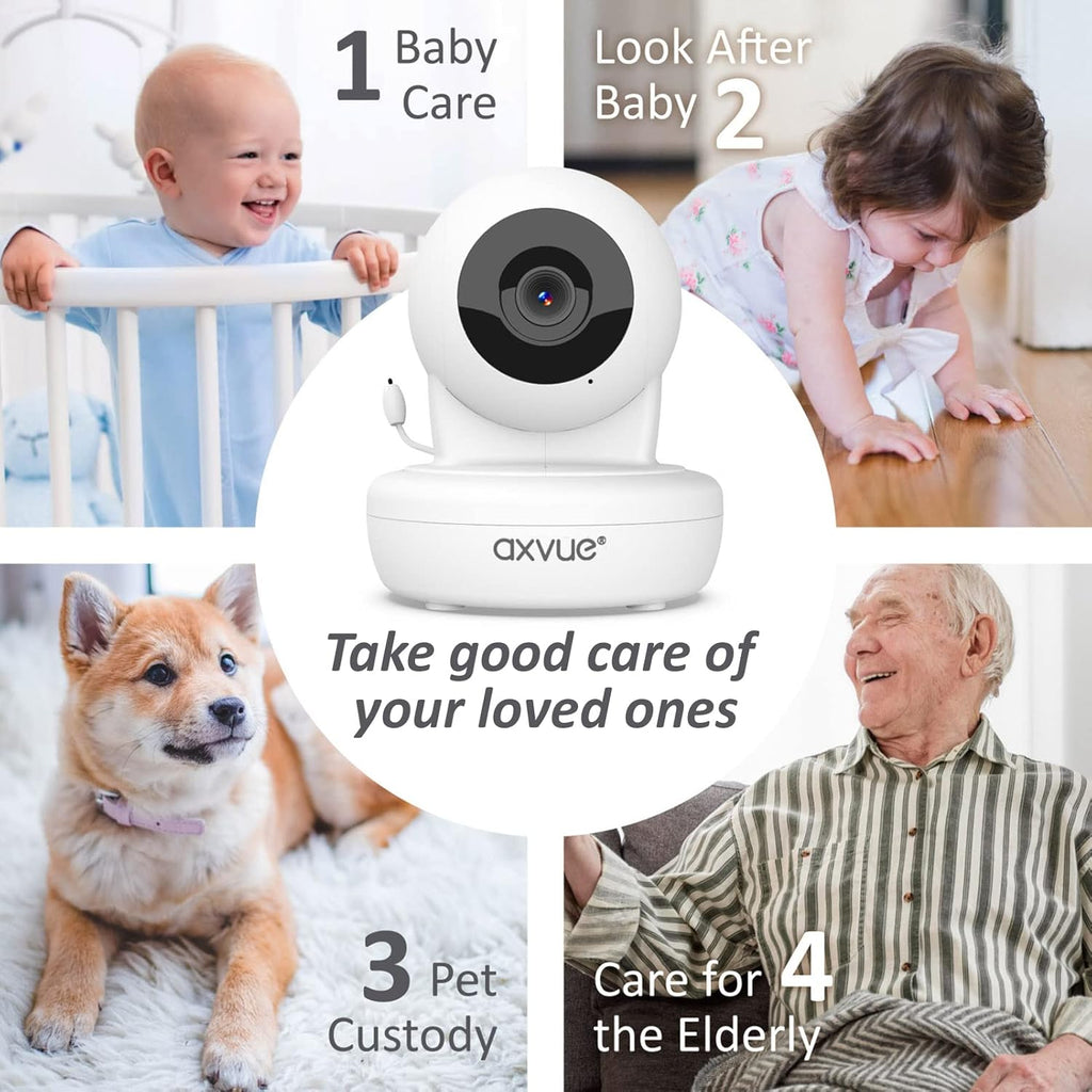 Baby Monitor with Remote Pan-Tilt-Zoom Camera, 4.3” Screen, Night Vision, Talk Back, Room Temperature, Lullabies, 1000ft Range P661889
