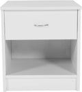 1/2 Drawer Wood Nightstand with Storage Shelf X3715