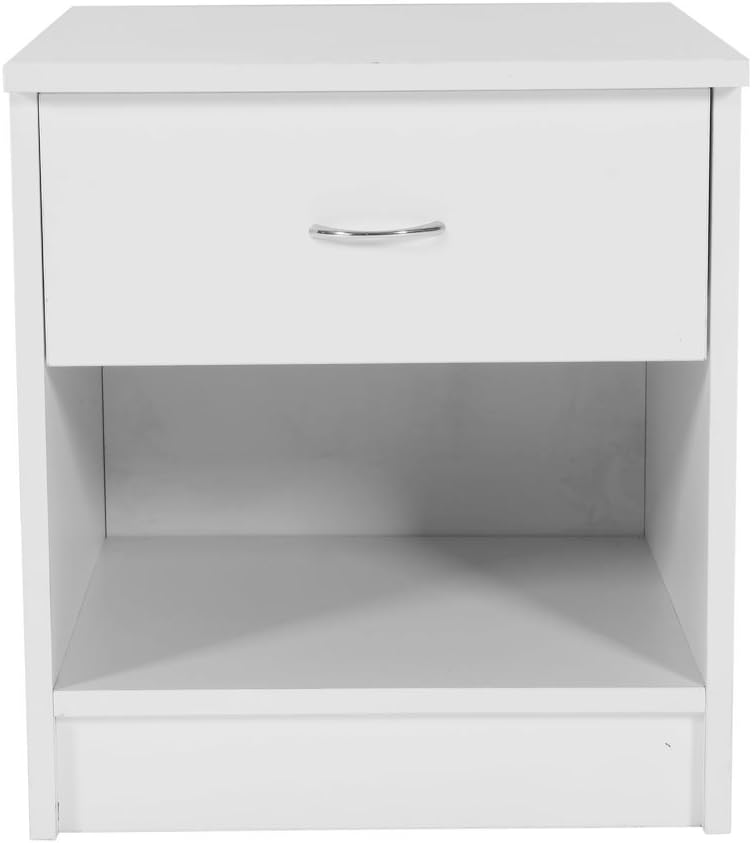 1/2 Drawer Wood Nightstand with Storage Shelf X3715