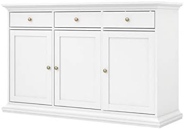 White 3 Door 3 Drawer Sideboard Cabinet L292