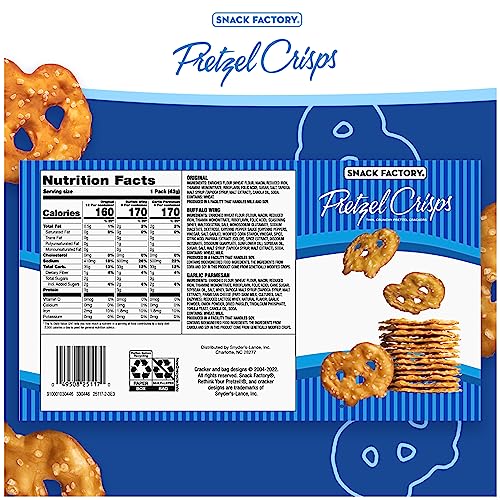 Pretzel Crisps, Non-GMO, 7.2 oz Resealable Bag (Pack of 3) D49486