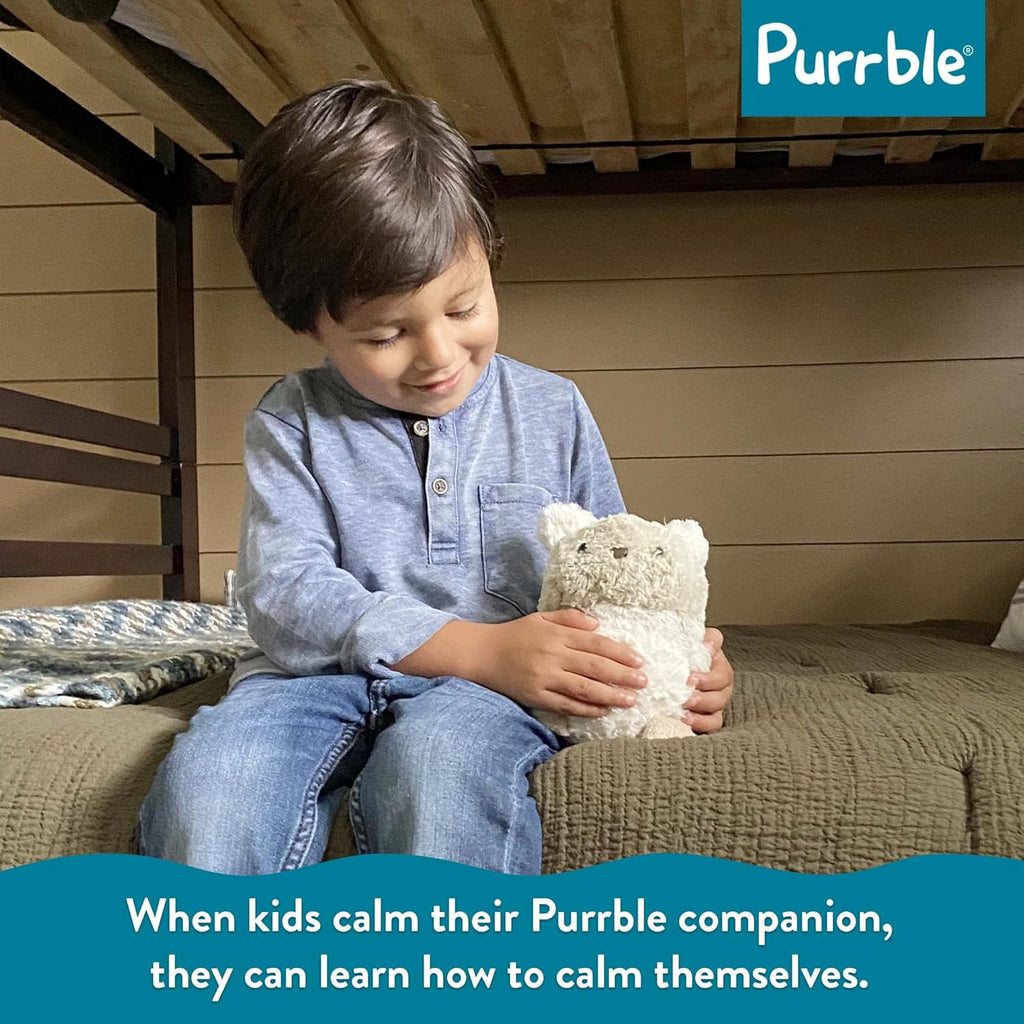 Calming Toy Companion with Dynamic Heartbeat and Soothing Purr Plush I902