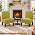 Green Upholstered Accent Chair Set of 2 W821